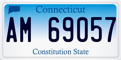 CT license plate AM69057
