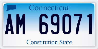 CT license plate AM69071