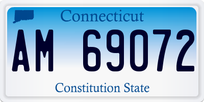CT license plate AM69072