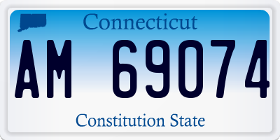 CT license plate AM69074