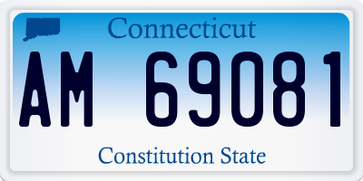 CT license plate AM69081
