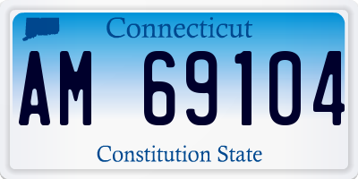 CT license plate AM69104