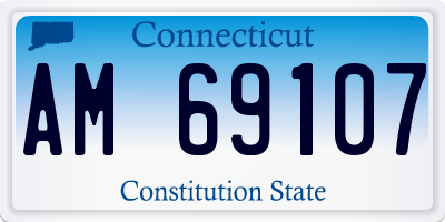 CT license plate AM69107