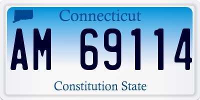 CT license plate AM69114