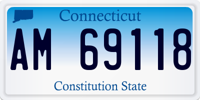 CT license plate AM69118