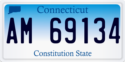 CT license plate AM69134