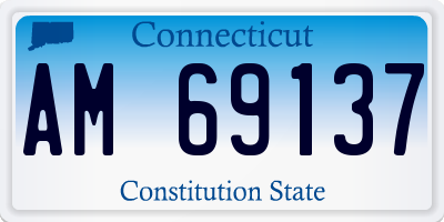CT license plate AM69137