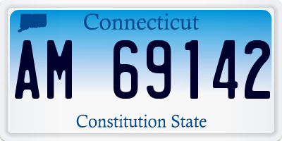 CT license plate AM69142