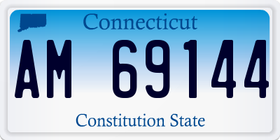 CT license plate AM69144