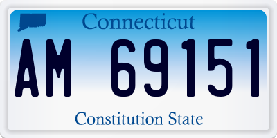 CT license plate AM69151