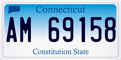 CT license plate AM69158