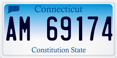 CT license plate AM69174