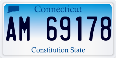 CT license plate AM69178