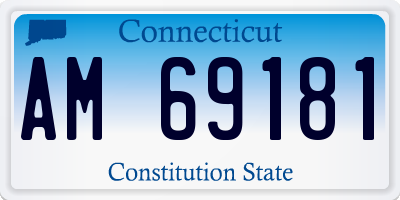 CT license plate AM69181