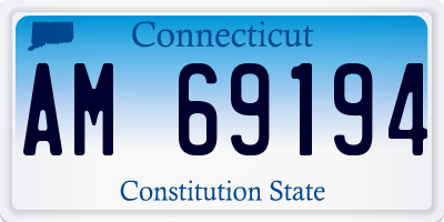 CT license plate AM69194