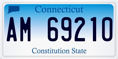 CT license plate AM69210