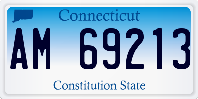 CT license plate AM69213
