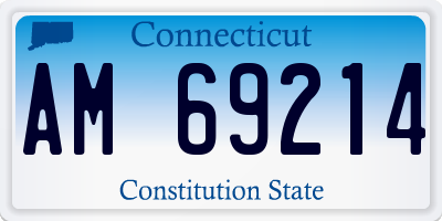 CT license plate AM69214