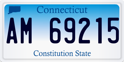 CT license plate AM69215