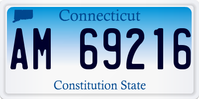 CT license plate AM69216
