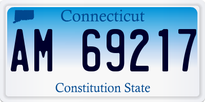 CT license plate AM69217