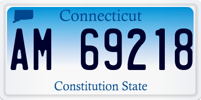 CT license plate AM69218