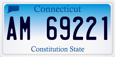 CT license plate AM69221