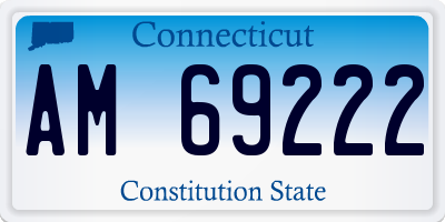 CT license plate AM69222