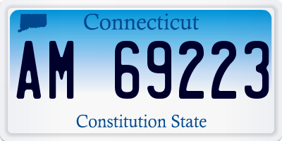 CT license plate AM69223