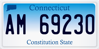 CT license plate AM69230