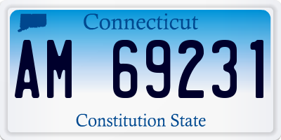 CT license plate AM69231