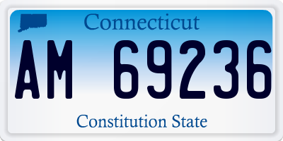 CT license plate AM69236