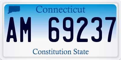 CT license plate AM69237