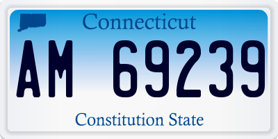 CT license plate AM69239