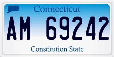 CT license plate AM69242