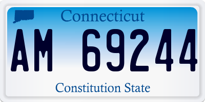 CT license plate AM69244