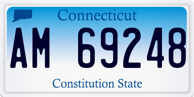 CT license plate AM69248