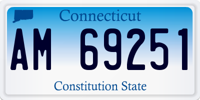CT license plate AM69251