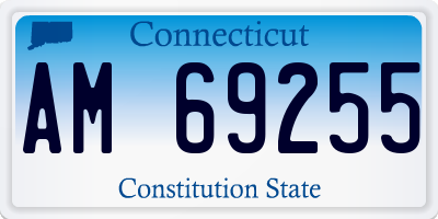 CT license plate AM69255