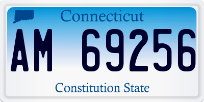CT license plate AM69256