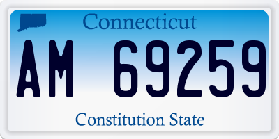 CT license plate AM69259