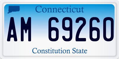 CT license plate AM69260