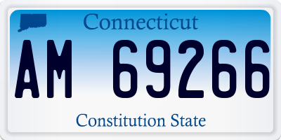 CT license plate AM69266