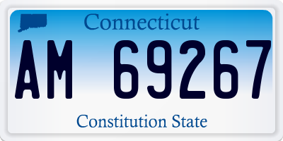 CT license plate AM69267