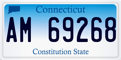 CT license plate AM69268