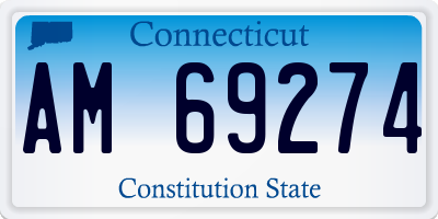 CT license plate AM69274