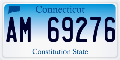 CT license plate AM69276