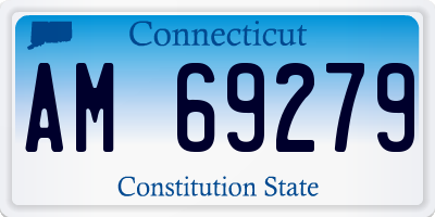 CT license plate AM69279