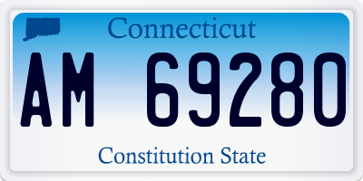CT license plate AM69280