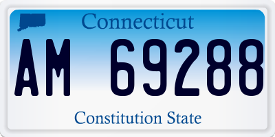 CT license plate AM69288